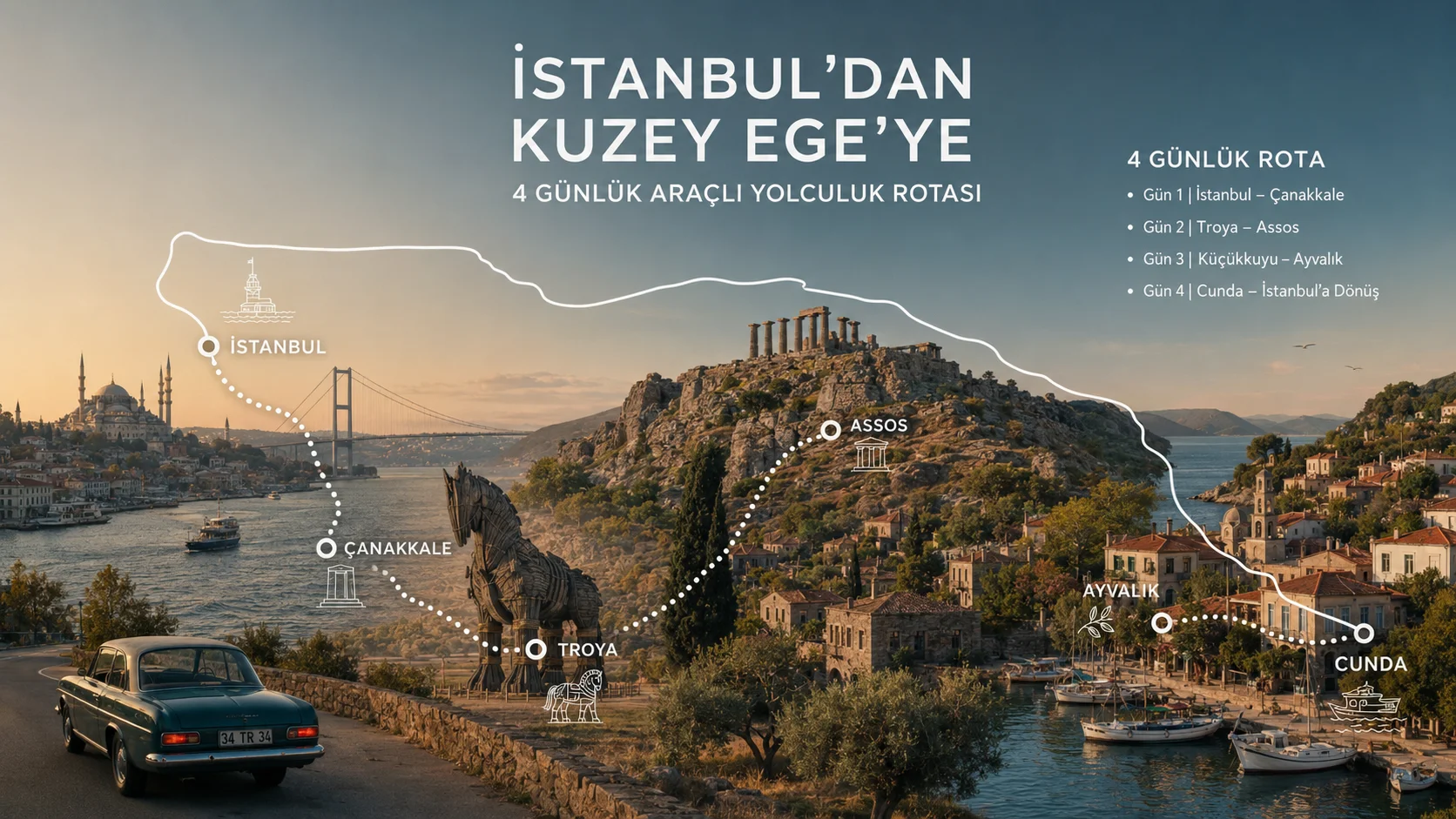 İstanbul'dan Kuzey Ege'ye: 4 Günlük Araba Yolculuğu